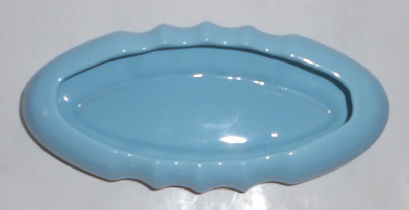 VINTAGE Alamo Art Pottery Turquoise #734 Low Planter Bowl