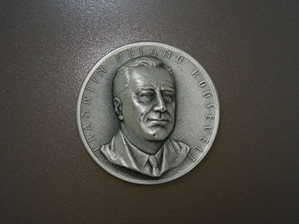 Franklin D. Roosevelt .999 Silver Art Medal.