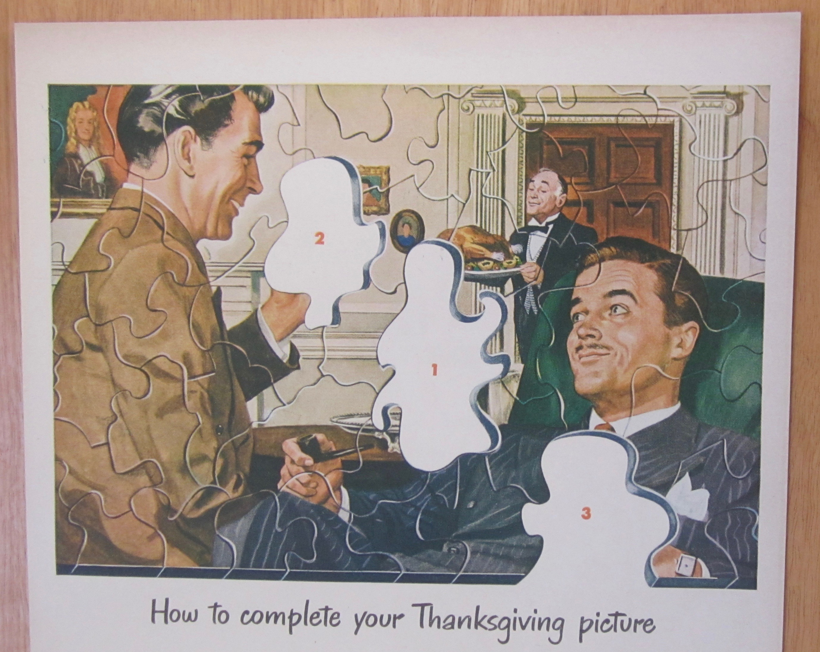 1946 Kinsey Whiskey with Puzzle of Men Talking