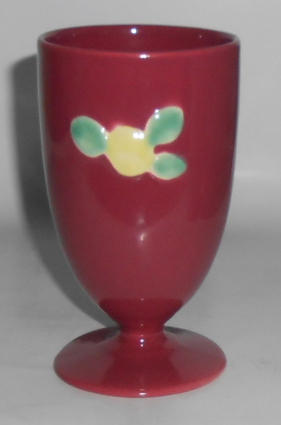 Coors Pottery Rosebud Very Rare Red Footed Tumbler #2