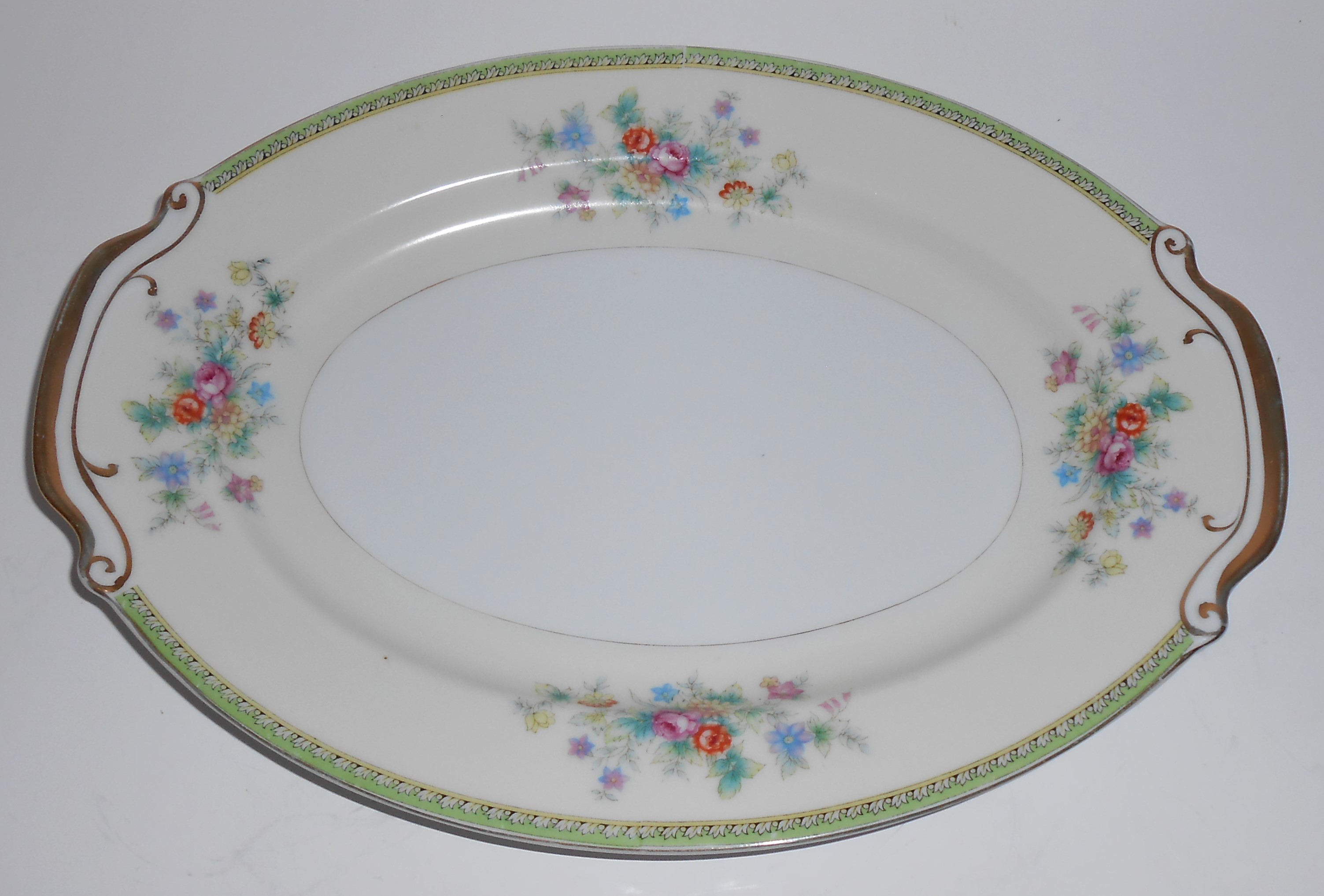 Supreme Porcelain China Floral w/Gold Platter