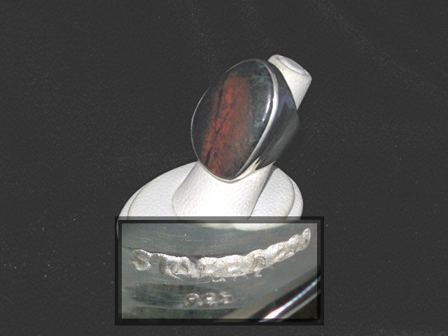 Ring Sterling Silver Boulder Opal Ring Starborn