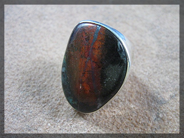 Ring Sterling Silver Boulder Opal Ring Starborn
