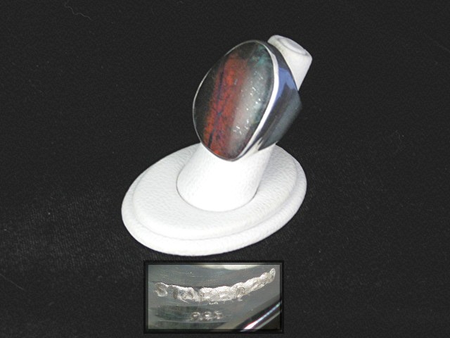 Ring Sterling Silver Boulder Opal Ring Starborn