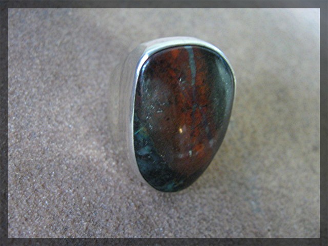 Ring Sterling Silver Boulder Opal Ring Starborn
