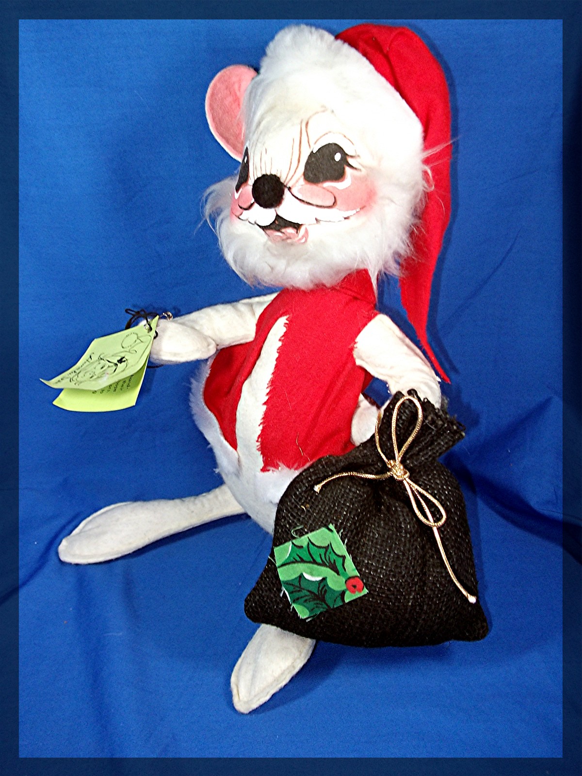 Christmas Annalee  Mouse with tag 1971 USA