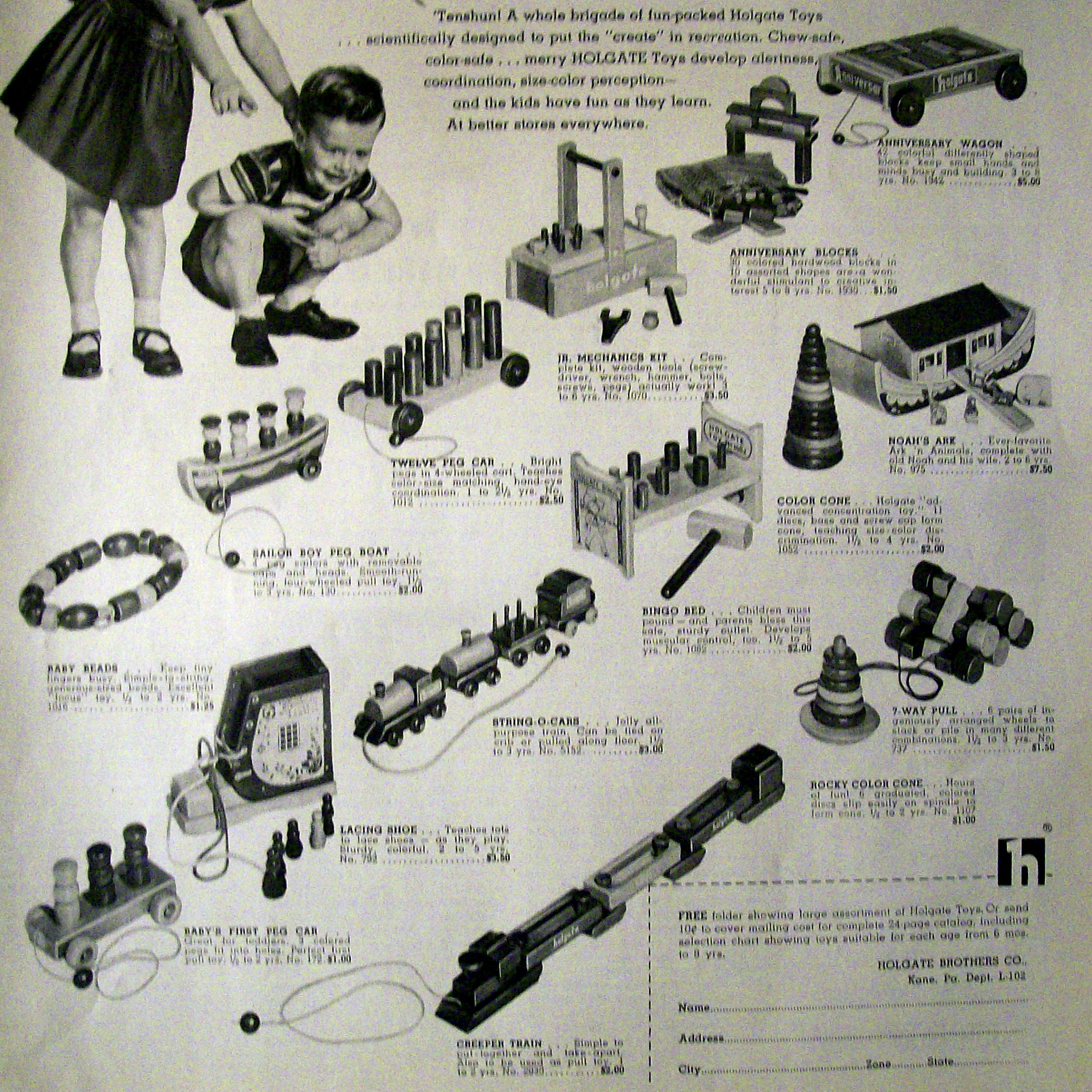 Vintage Ad: 1952 Holgate Toys