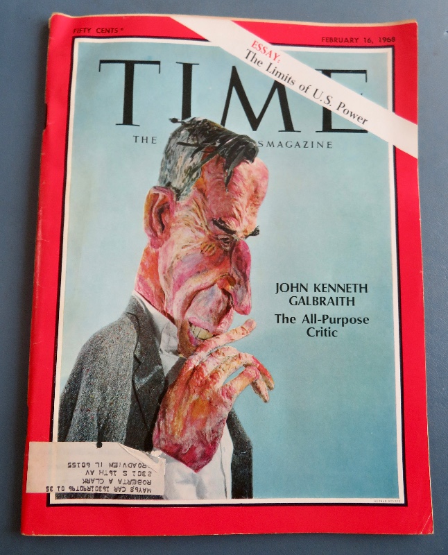 Time Magazine February 16, 1968 John Kenneth Galbraith
