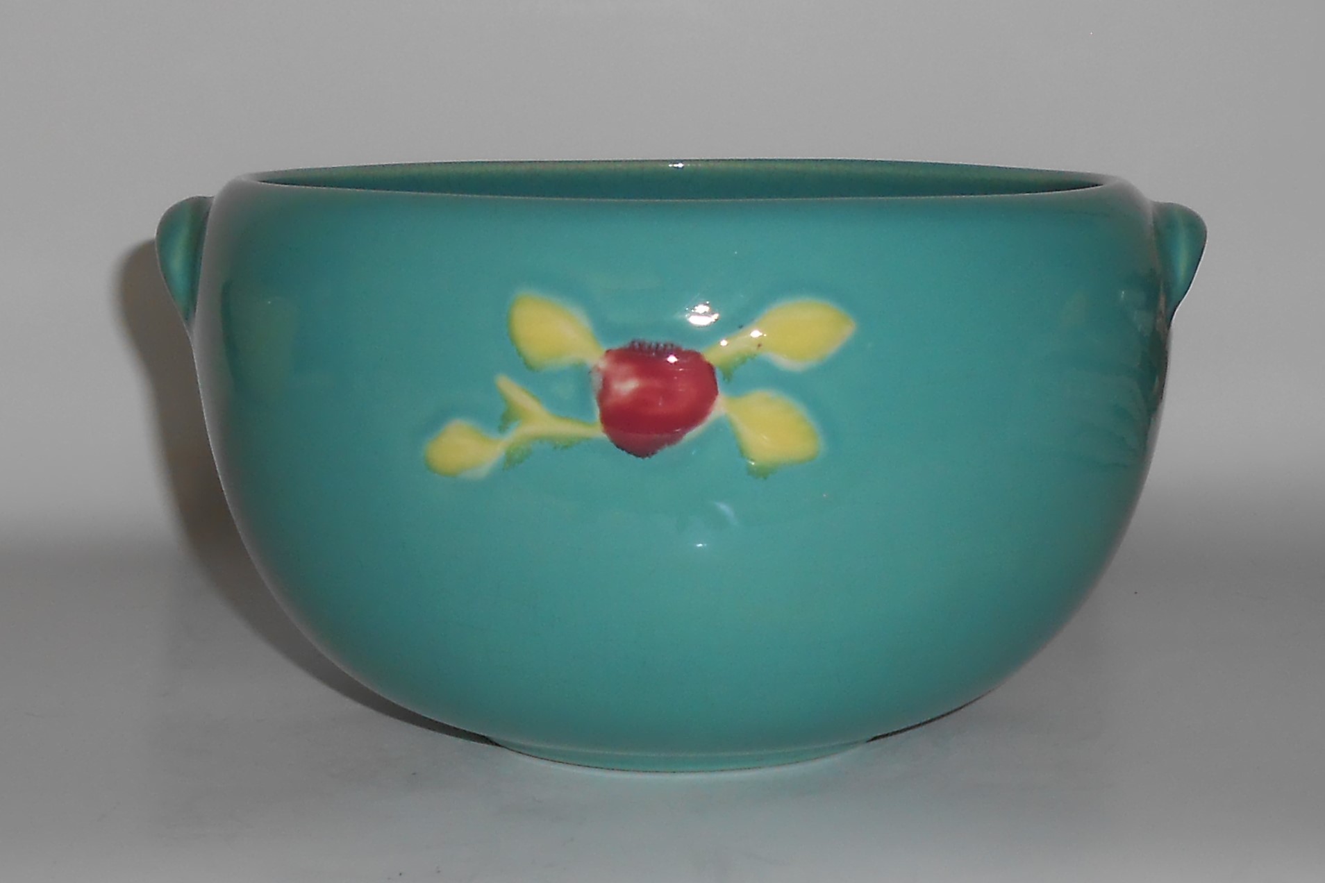 Coors Pottery Rosebud Green Medium Pudding Bowl #2