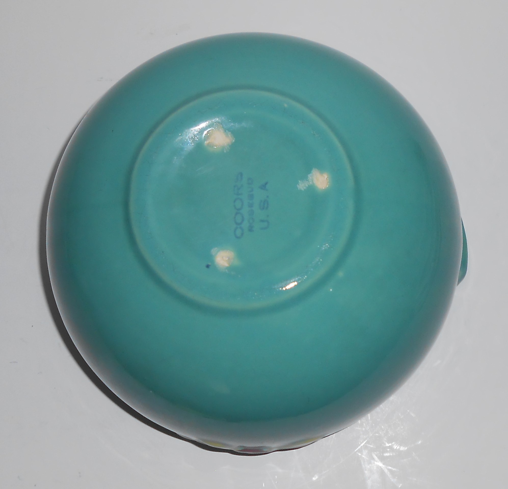 Coors Pottery Rosebud Green Medium Pudding Bowl #2