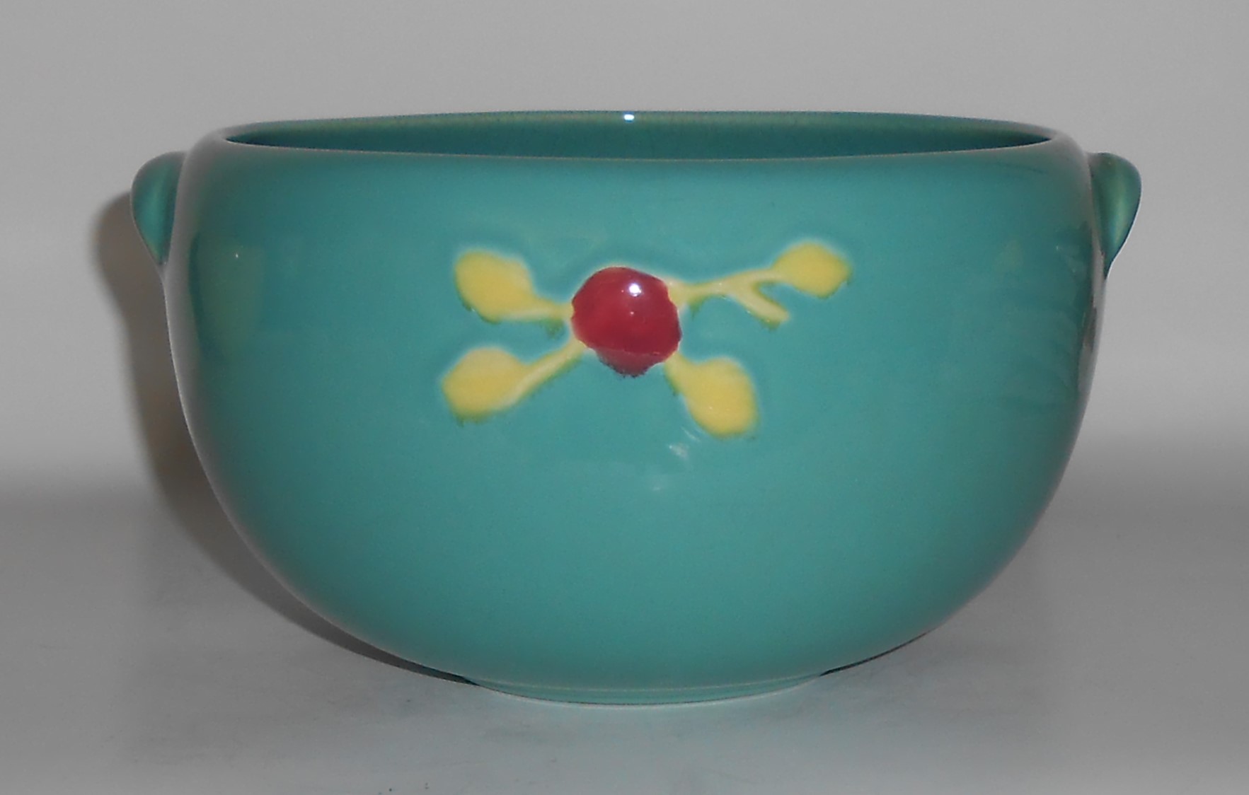 Coors Pottery Rosebud Green Medium Pudding Bowl #2