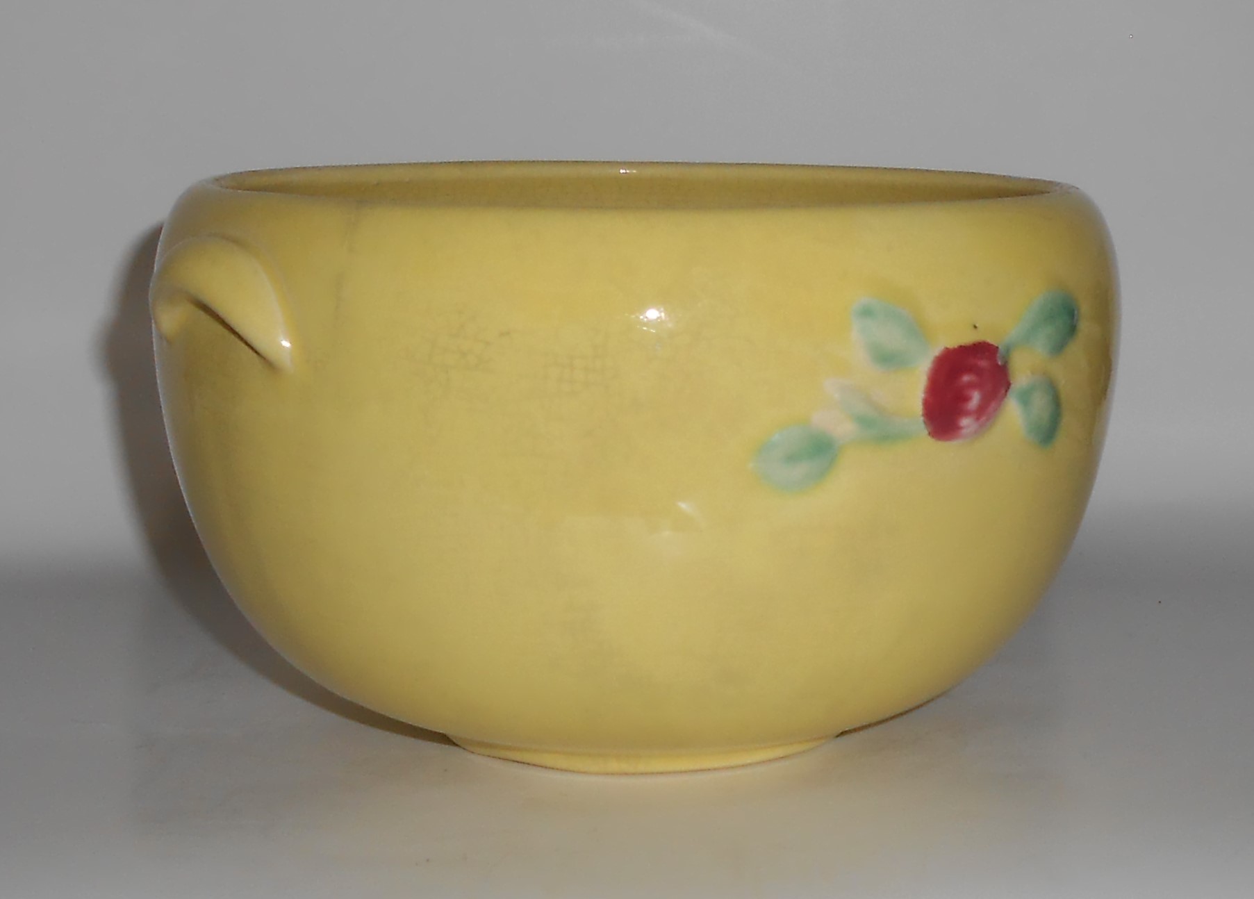 Coors Pottery Rosebud Yellow Medium Pudding Bowl