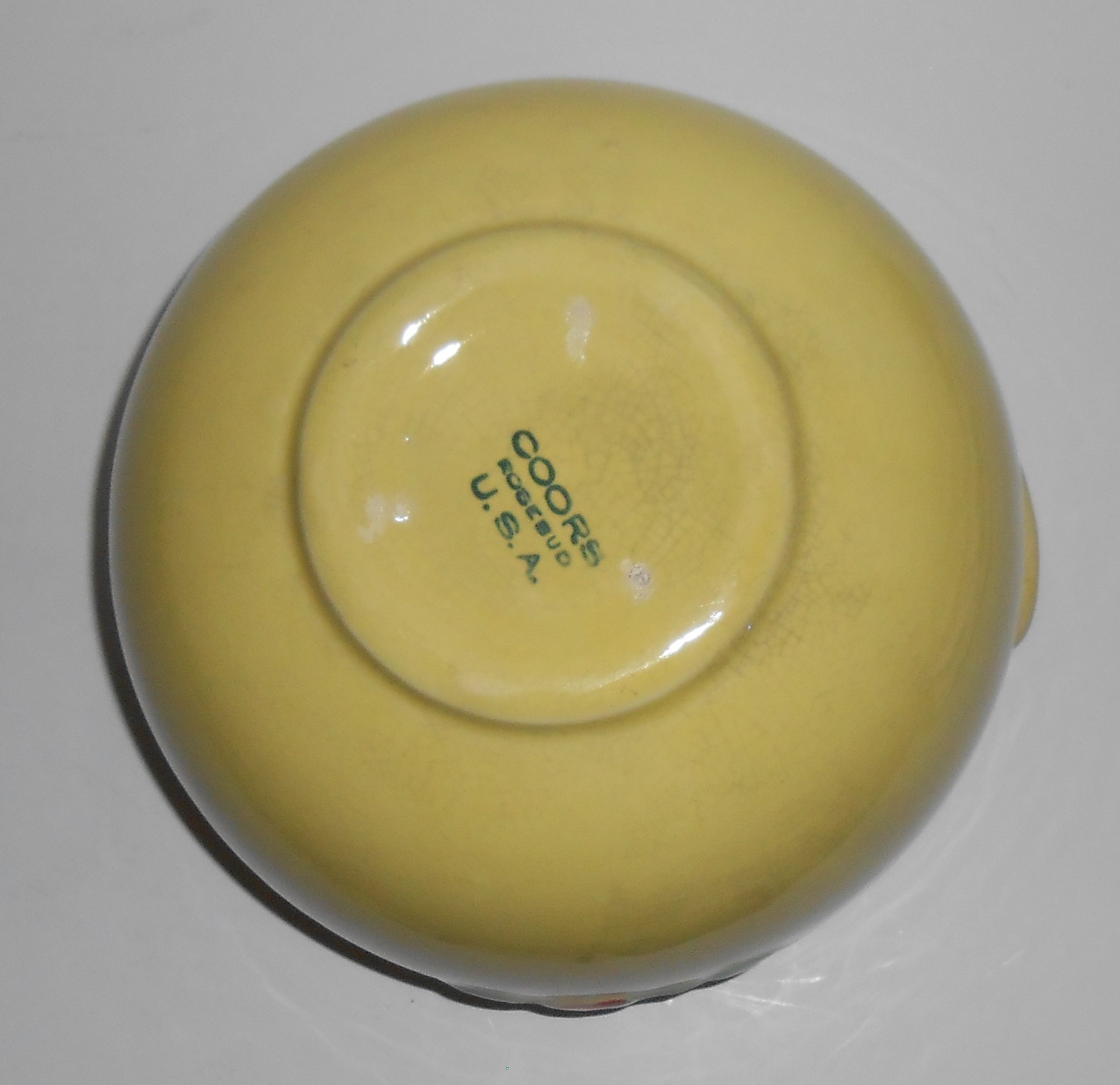 Coors Pottery Rosebud Yellow Medium Pudding Bowl