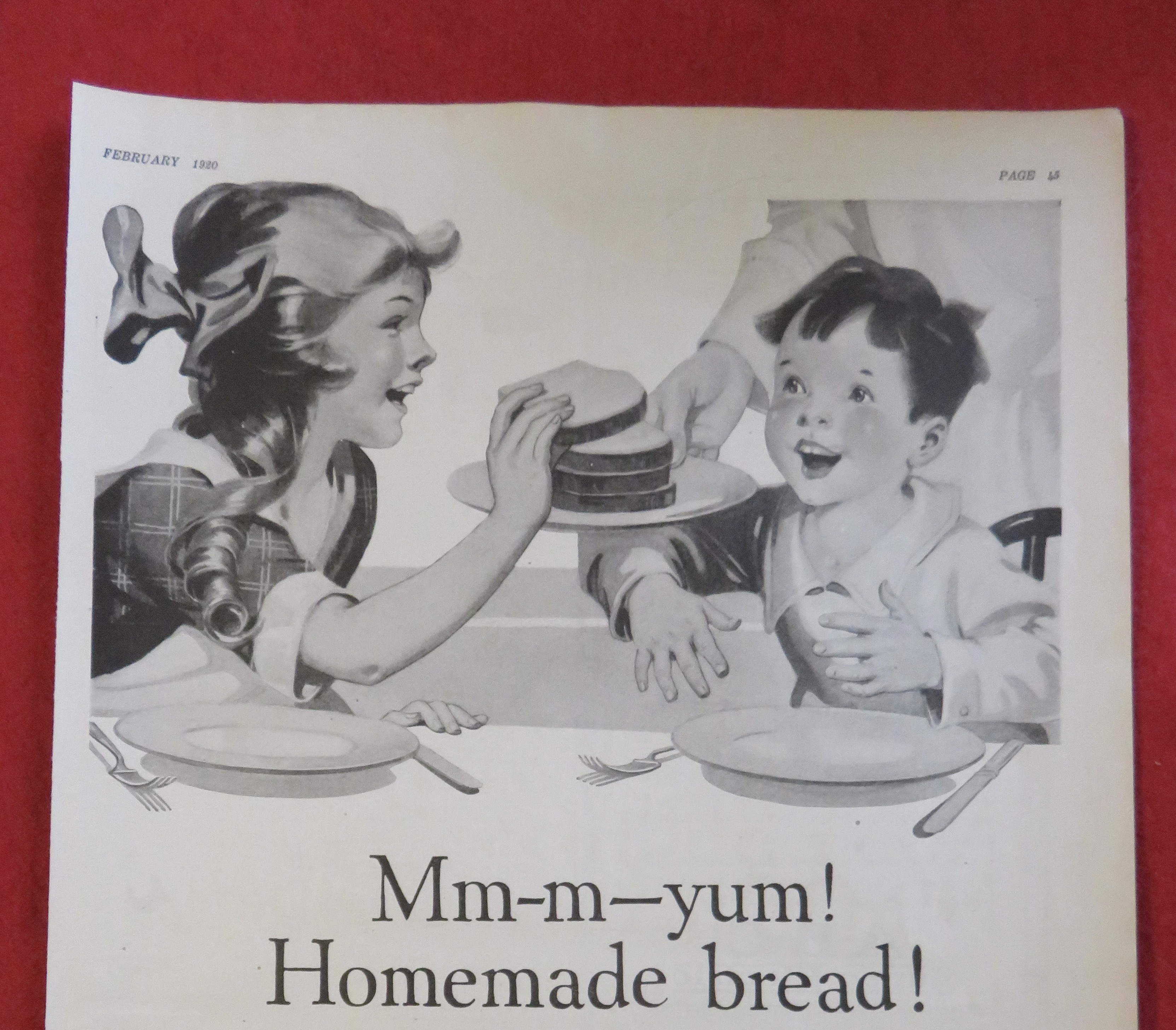 1920 Yeast Foam with Children Enjoying Bread