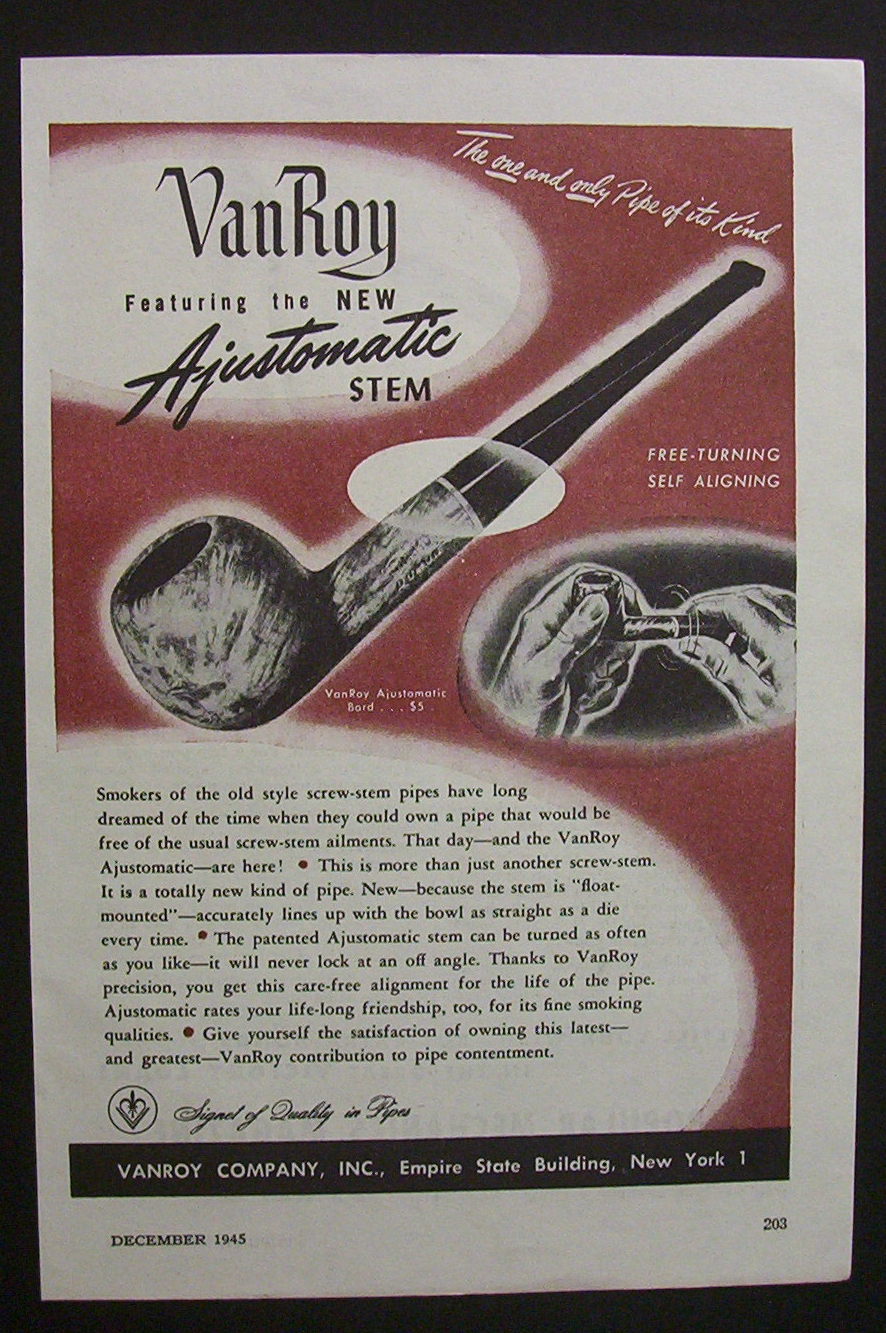 1945  Van  Roy   Ajustomatic  Stem