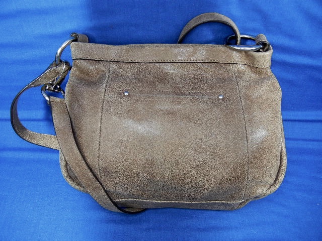 Makowsky Tan Leather Crossbody Bag