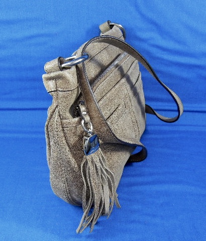 Makowsky Tan Leather Crossbody Bag