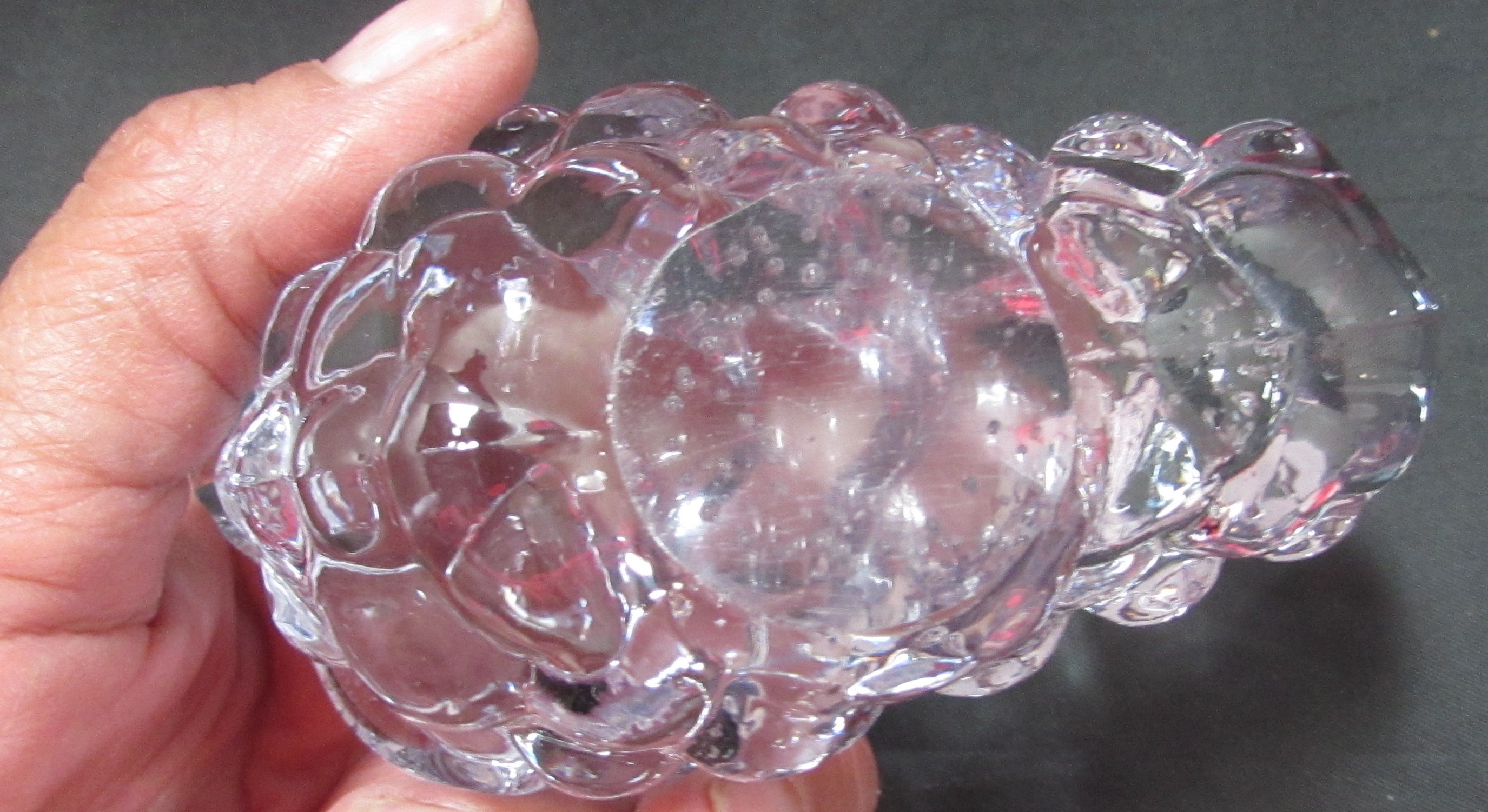 Paperweight Blown Art Glass Grapes Grape Cluster Fruit