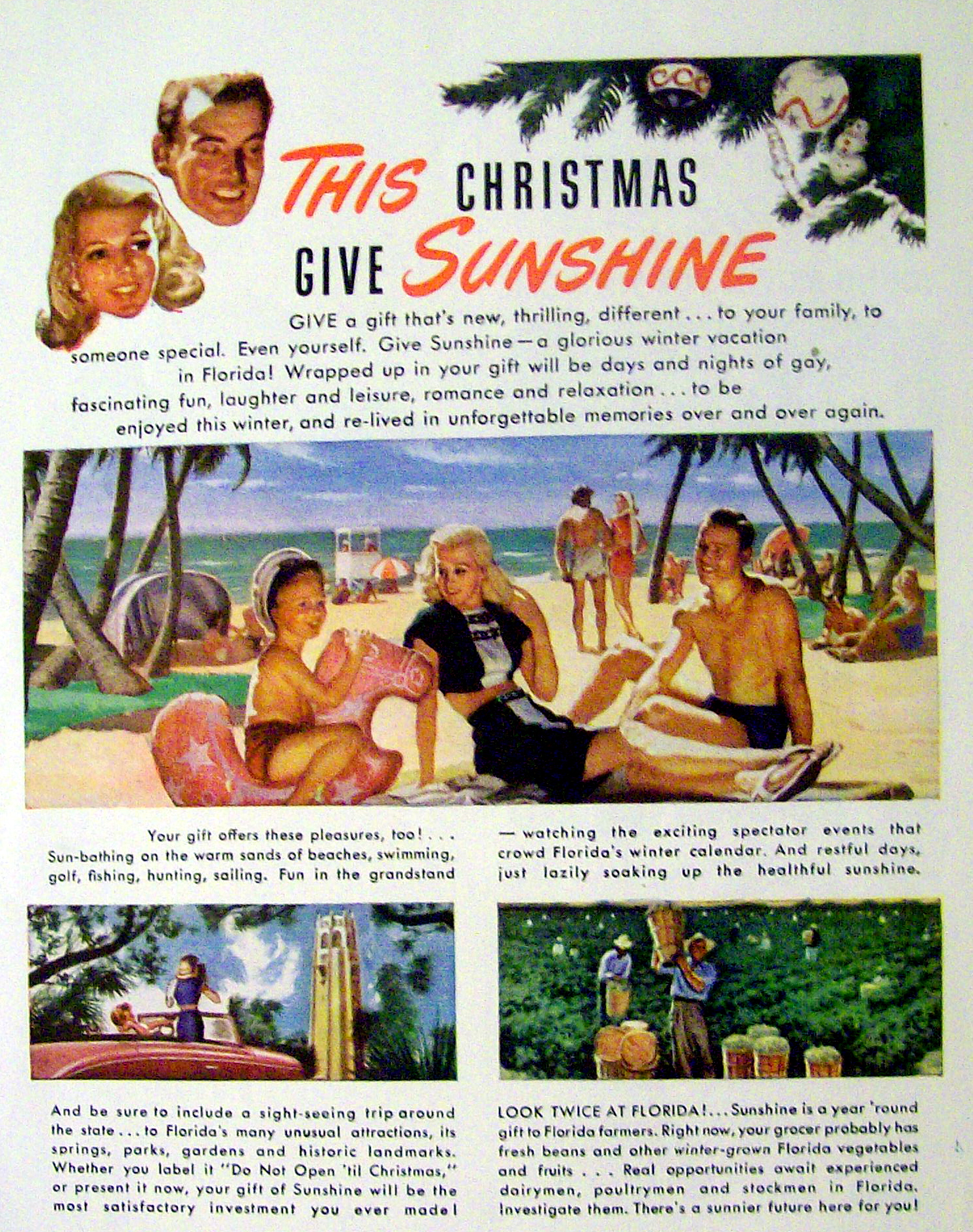 1947 Come to Florida (The Sunshine State) with Family