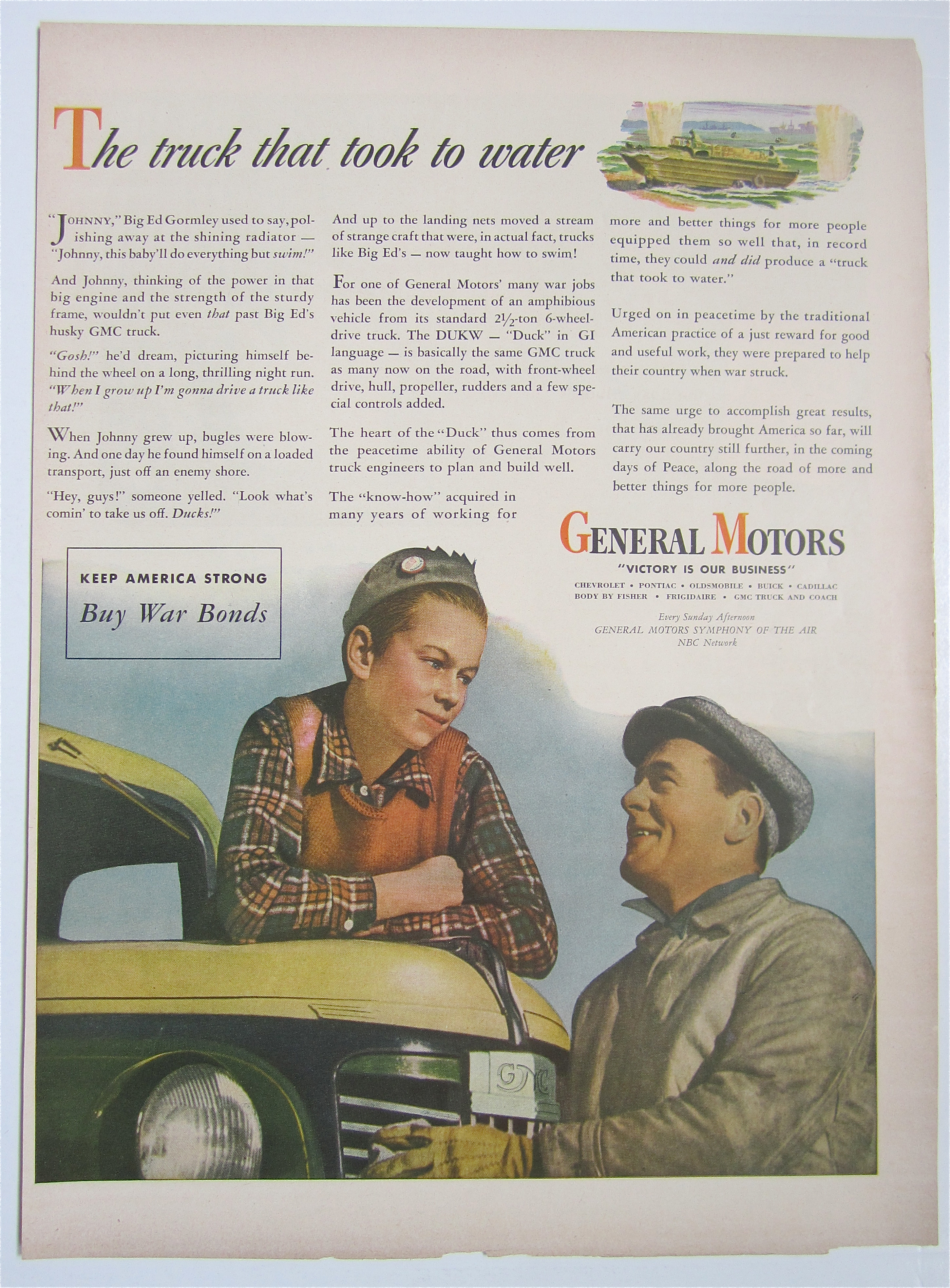 1944 General Motors with Man & Boy Talking