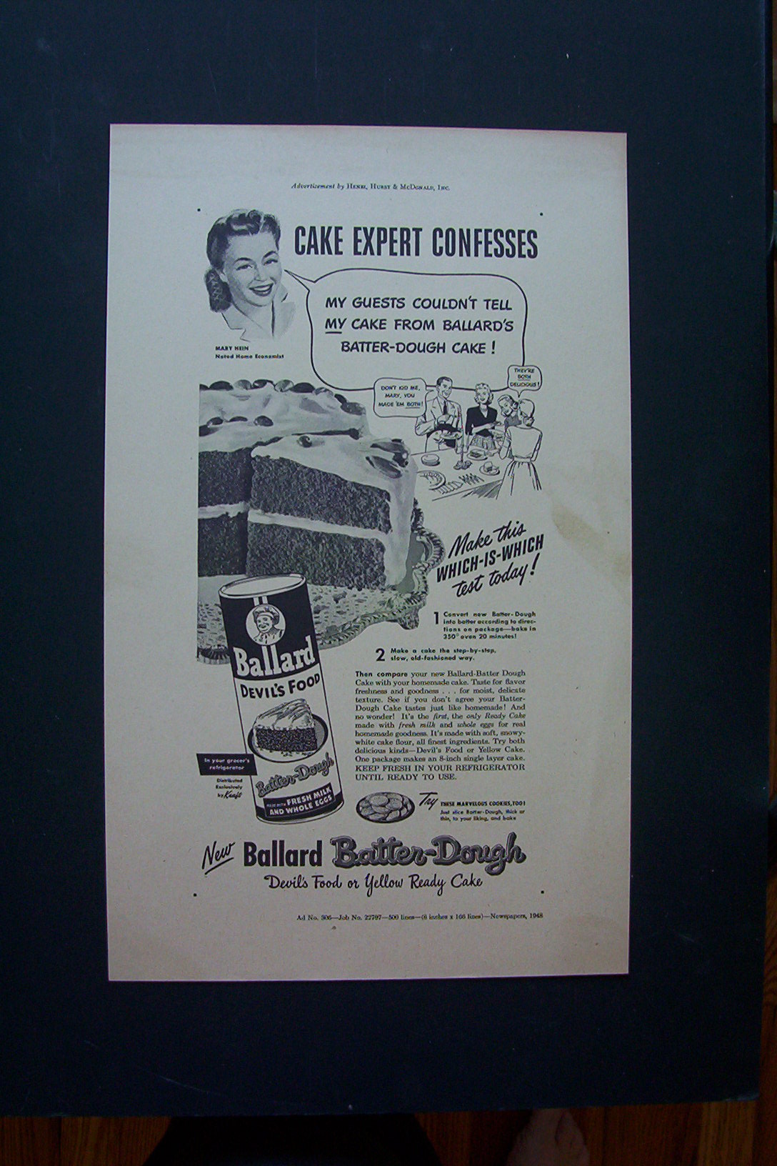 1948 Ballard Batter Dough with a Cake
