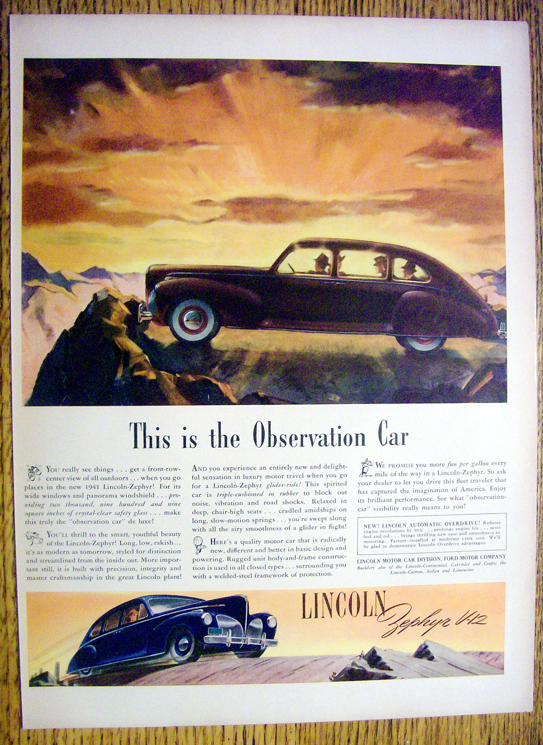 1941 Lincoln Zephyr V-12 with Observation Car