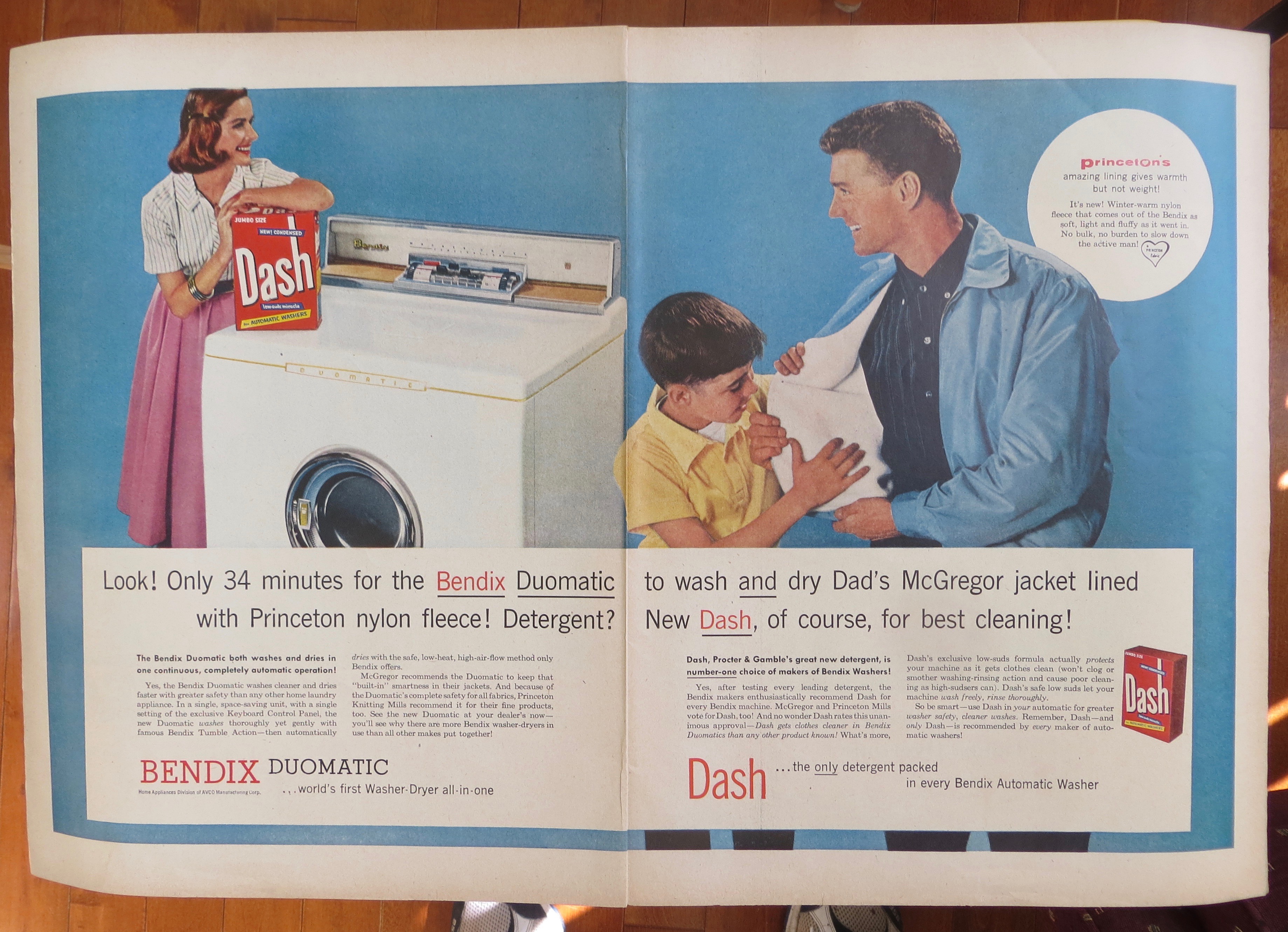 1956 Bendix Duomatic with Woman & Dash Detergent