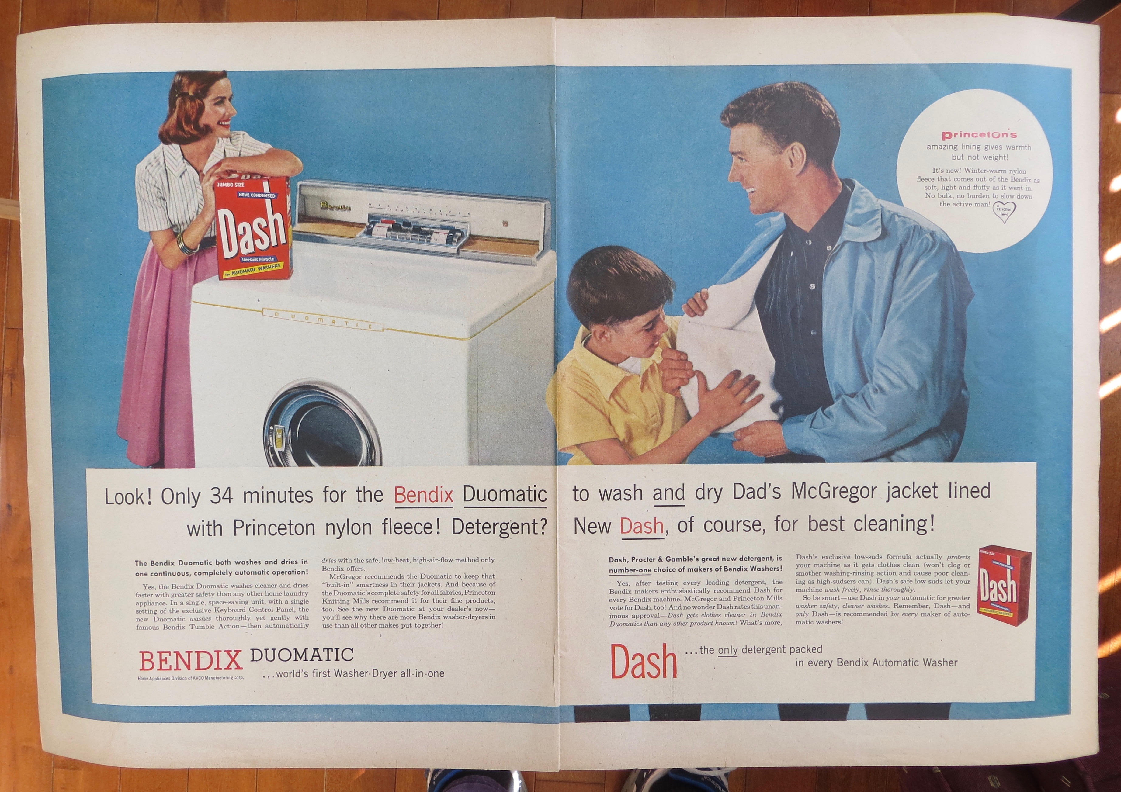 1956 Bendix Duomatic with Woman & Dash Detergent