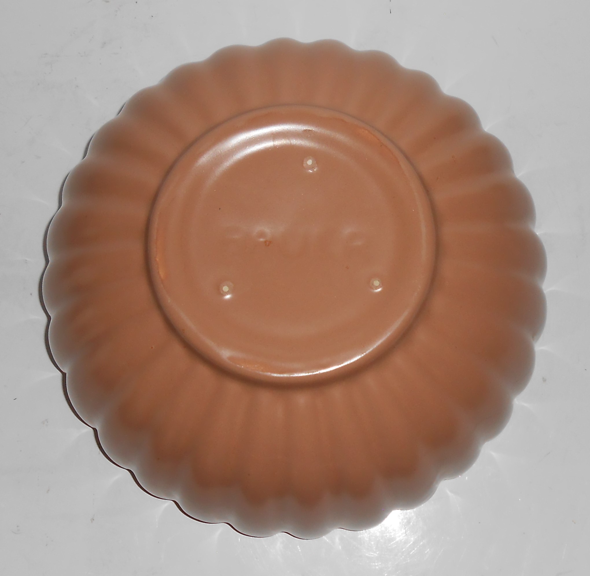 Bauer Pottery Tracy Irwin Matte Tan Half Pumpkin Art Bo