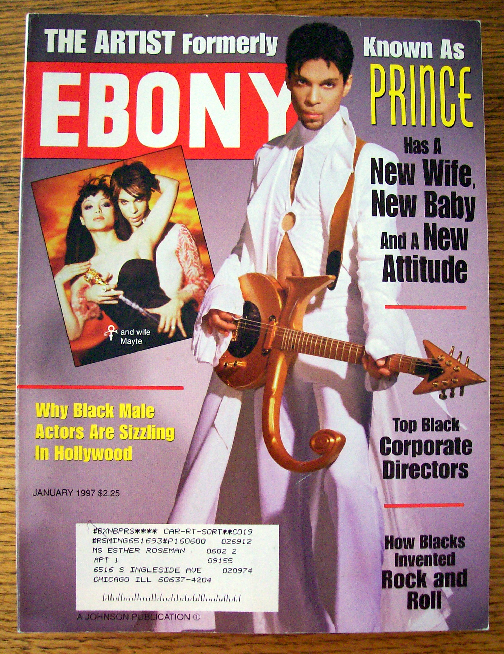 Ebony Magazine - January 1997 - Prince