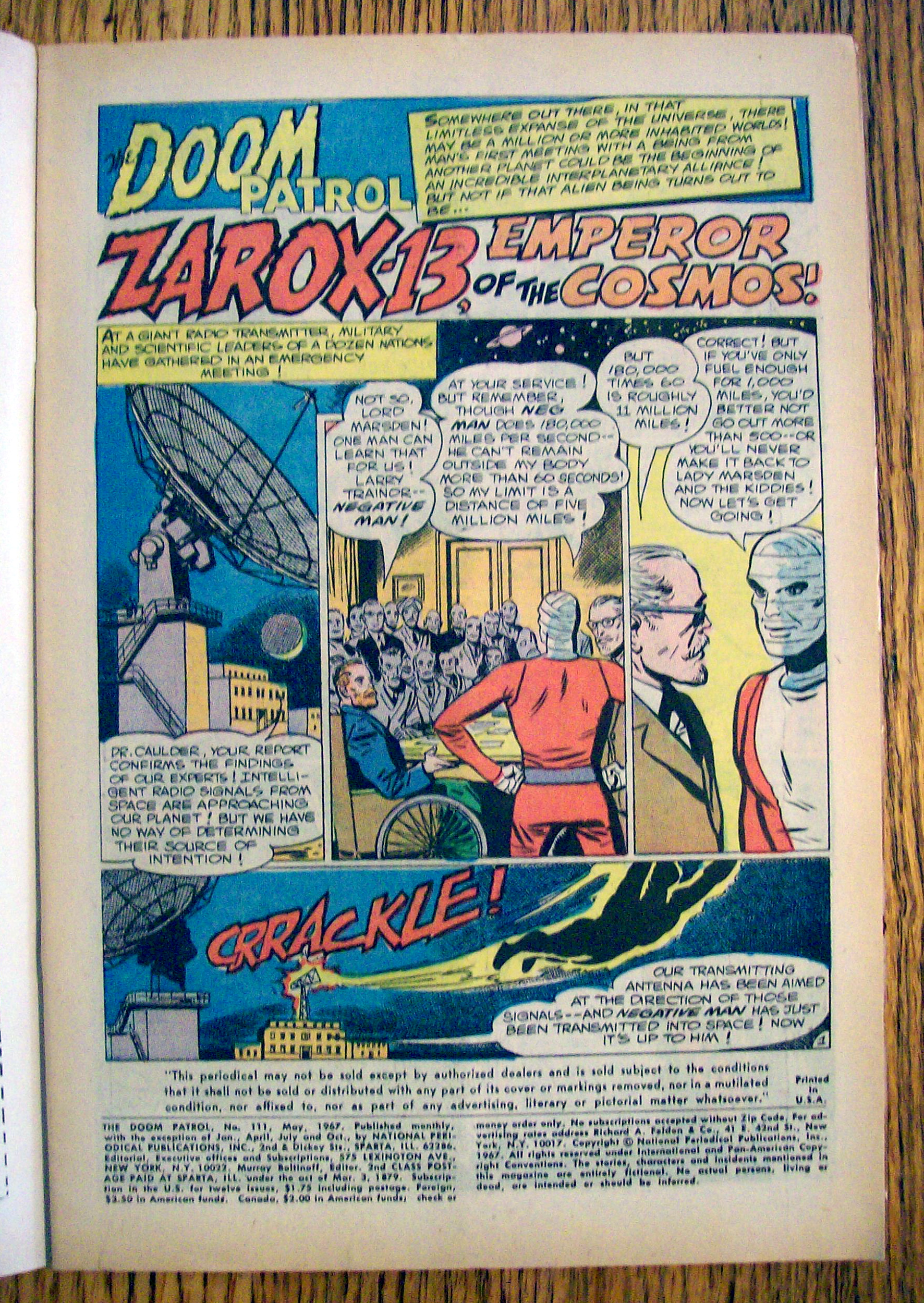 The Doom Patrol Comic #111-May 1967