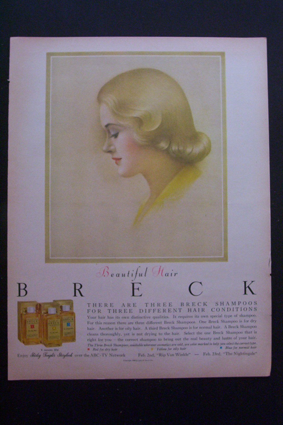 1959 Breck Shampoo with a Beautiful Breck Girl