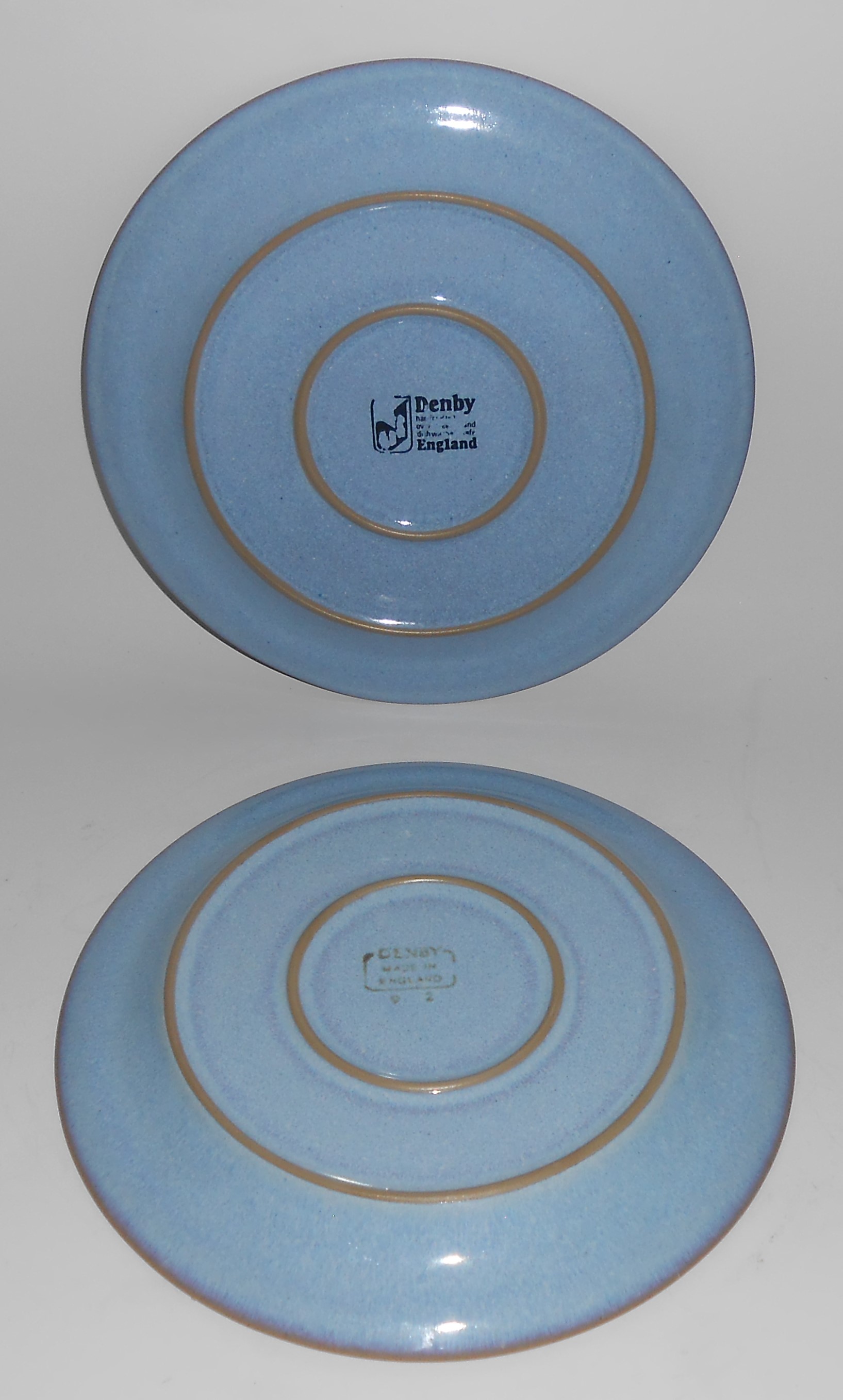 Denby Pottery Stoneware Corfu Blue & Rust Salad Plate