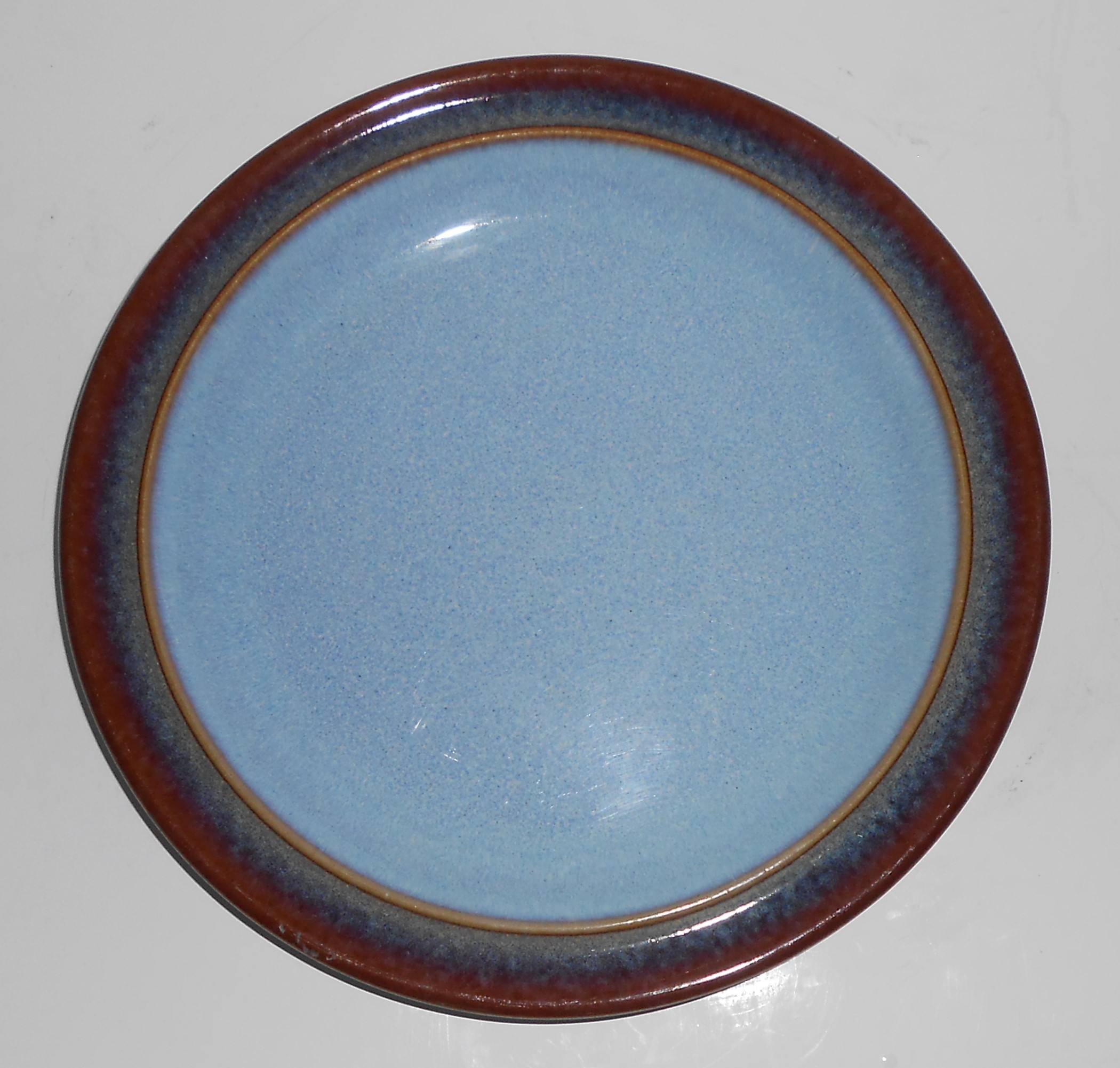 Denby Pottery Stoneware Corfu Blue & Rust Salad Plate