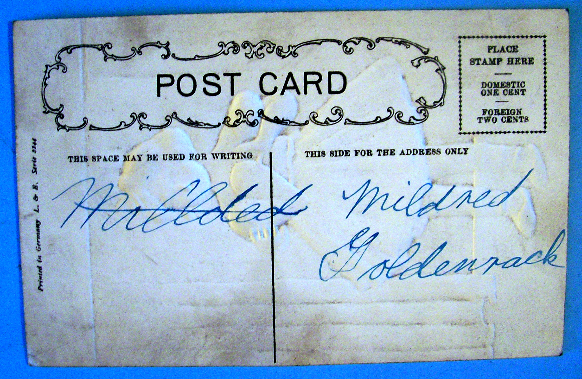 A Valentine to You Postcard with Girl Holding Heart