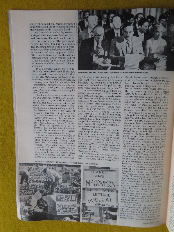 Time Magazine October 2, 1972 The Two Americas