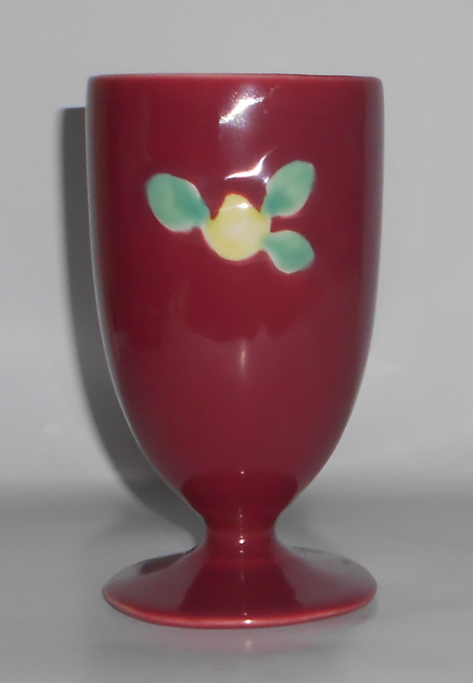 Coors Pottery Rosebud Very Rare Red Footed Tumbler #3