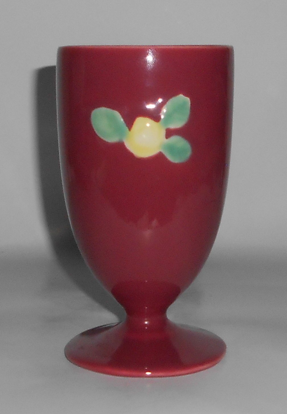 Coors Pottery Rosebud Very Rare Red Footed Tumbler #3