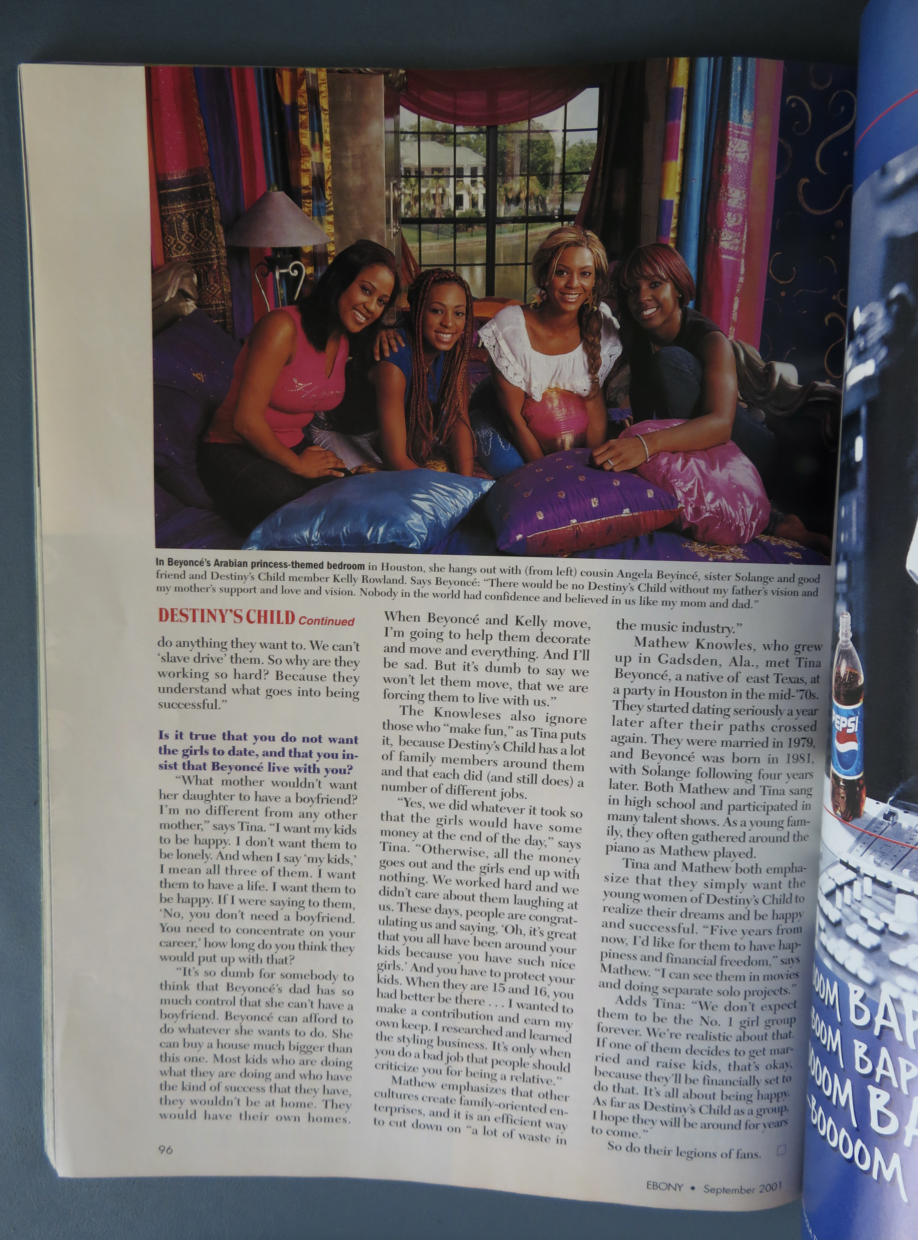 Ebony Magazine September 2001 Destiny's Child
