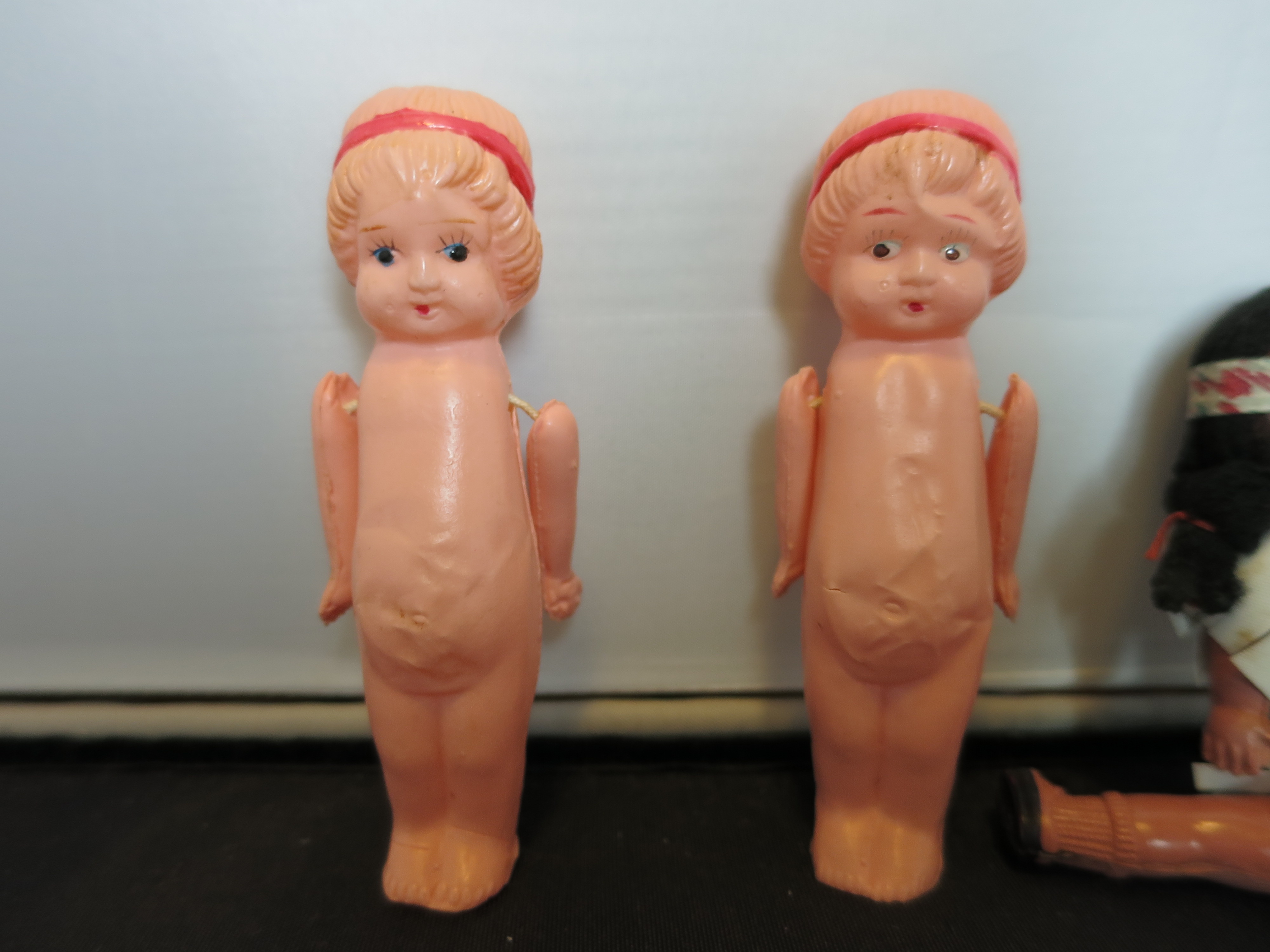 Celluloid Doll Lot of three Doll House Dolls Japan