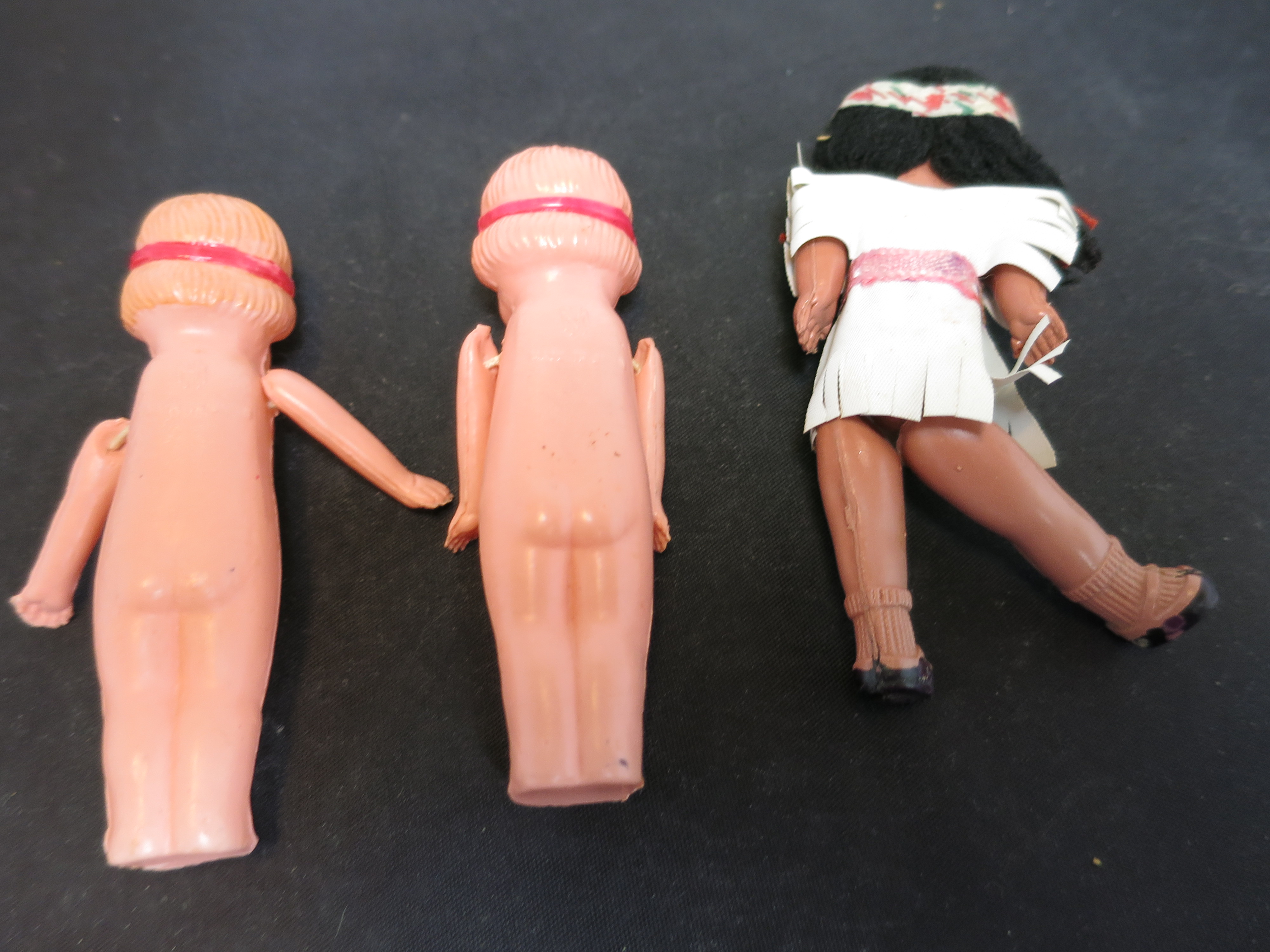 Celluloid Doll Lot of three Doll House Dolls Japan