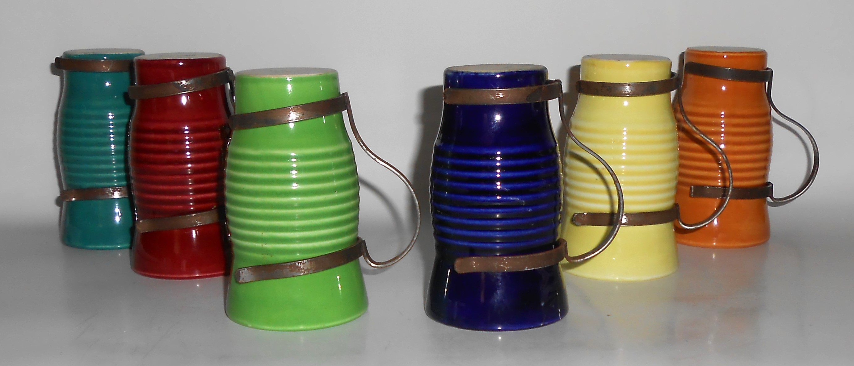 Vintage Set/6 Laveno Tarese Italy Cappuccino Cups w/Met