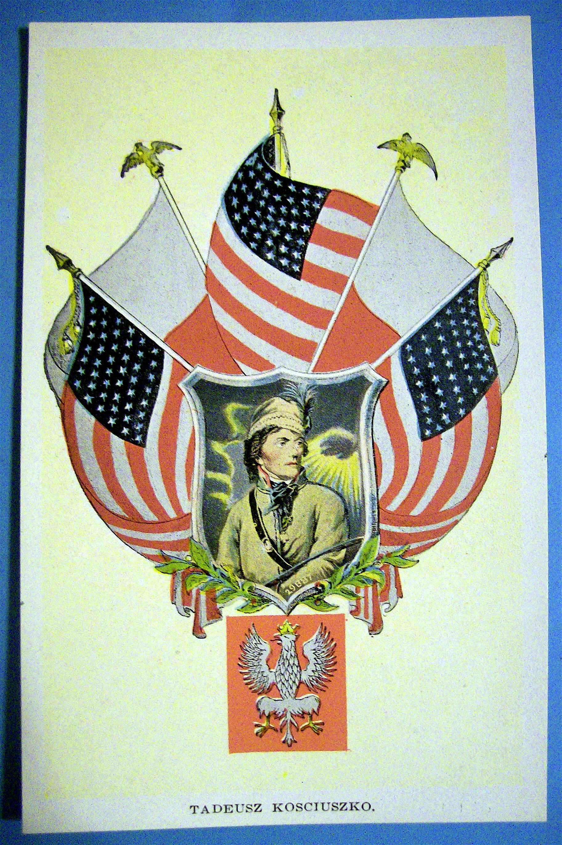 Tadeusz Kosciuszko Postcard (Military)