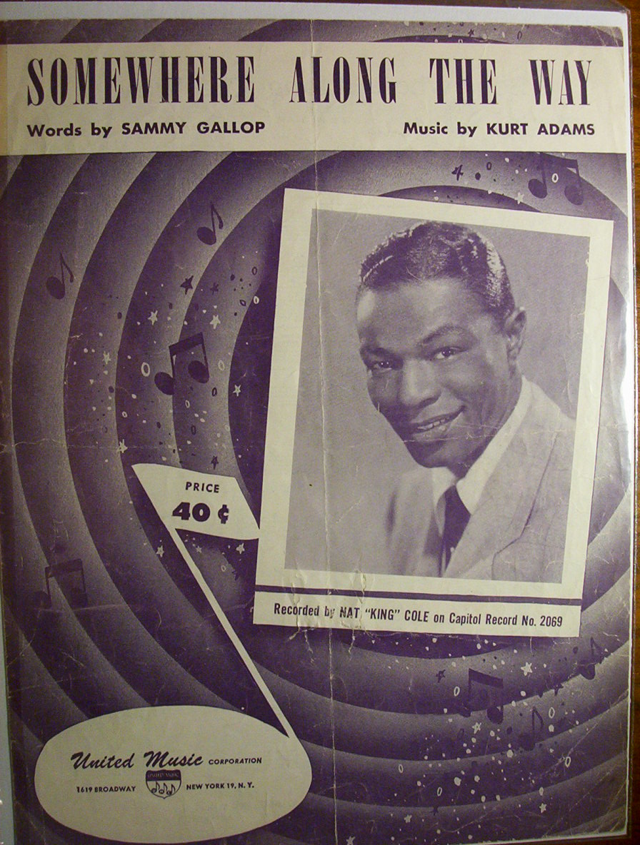Sheet Music For 1952 Somewhere Along The Way