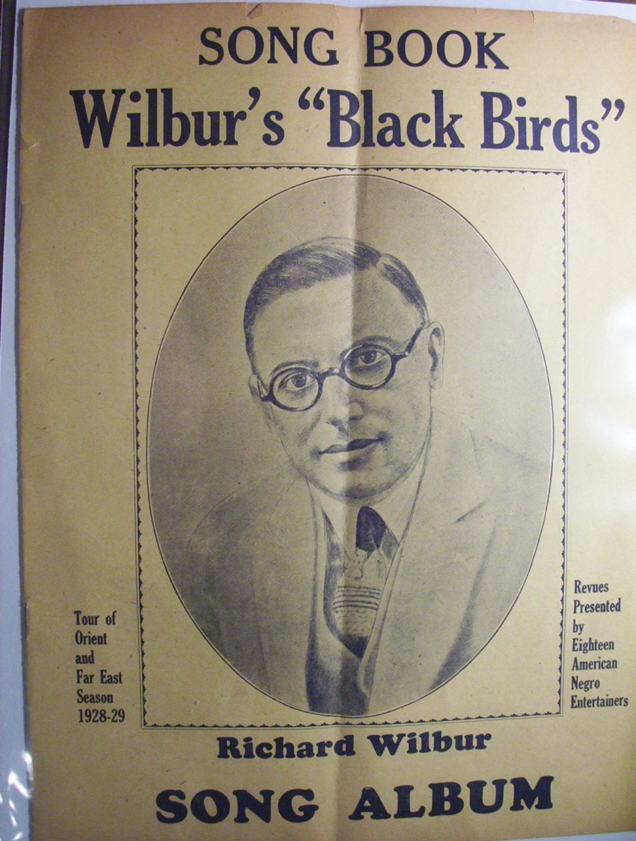 Sheet Music For 1928-29 Song Book Wilbur's Black Birds