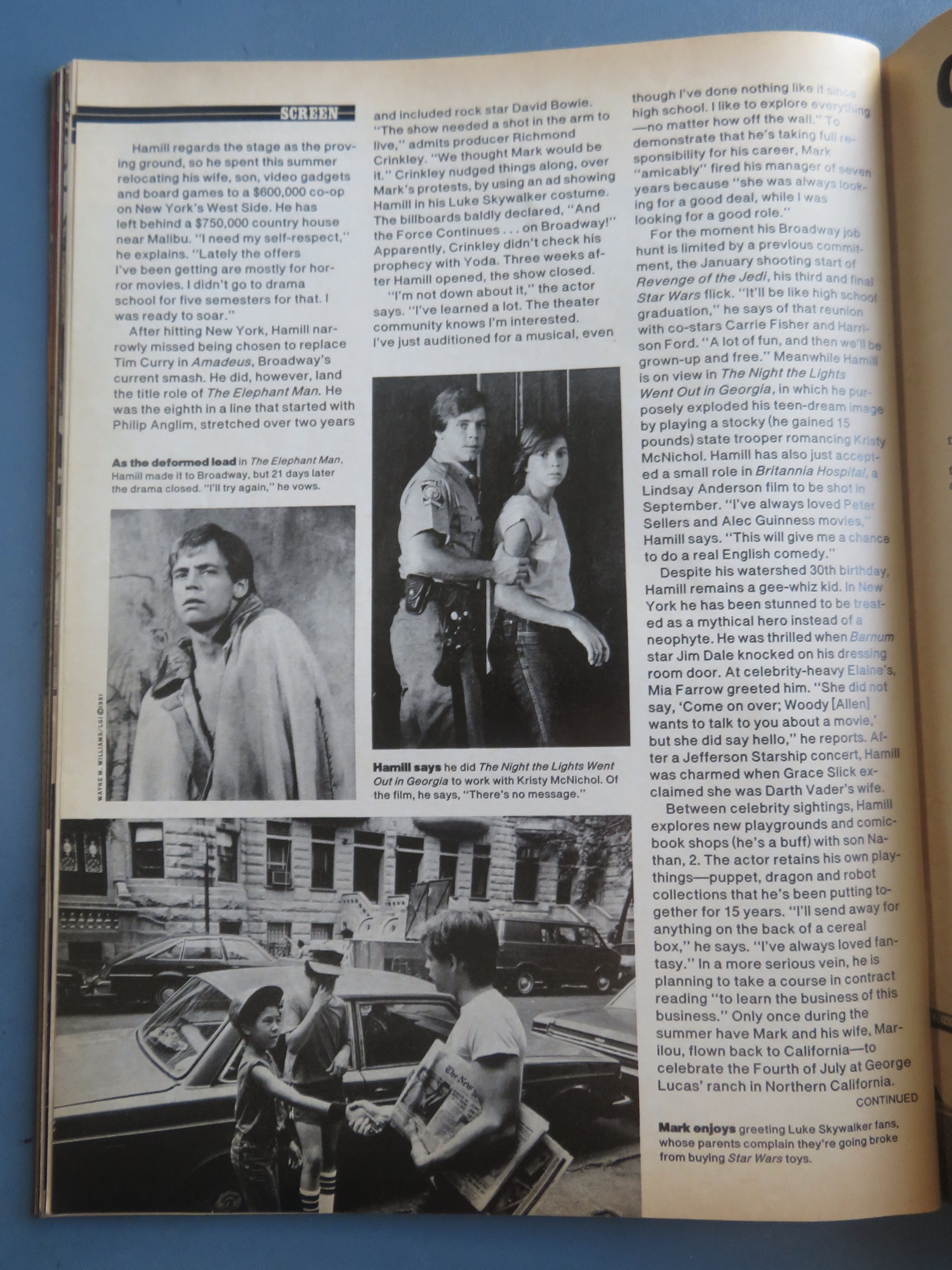 People Weekly Magazine August 31, 1981 Mark Hamill