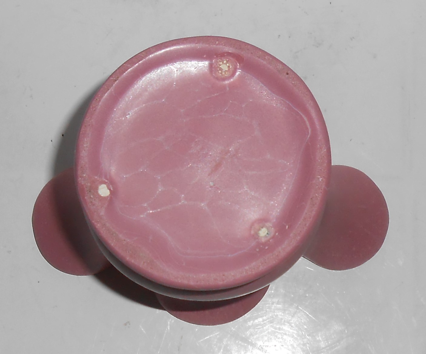 EARLY Camark Art Pottery #562 Matte Rose Wheel Thrown V