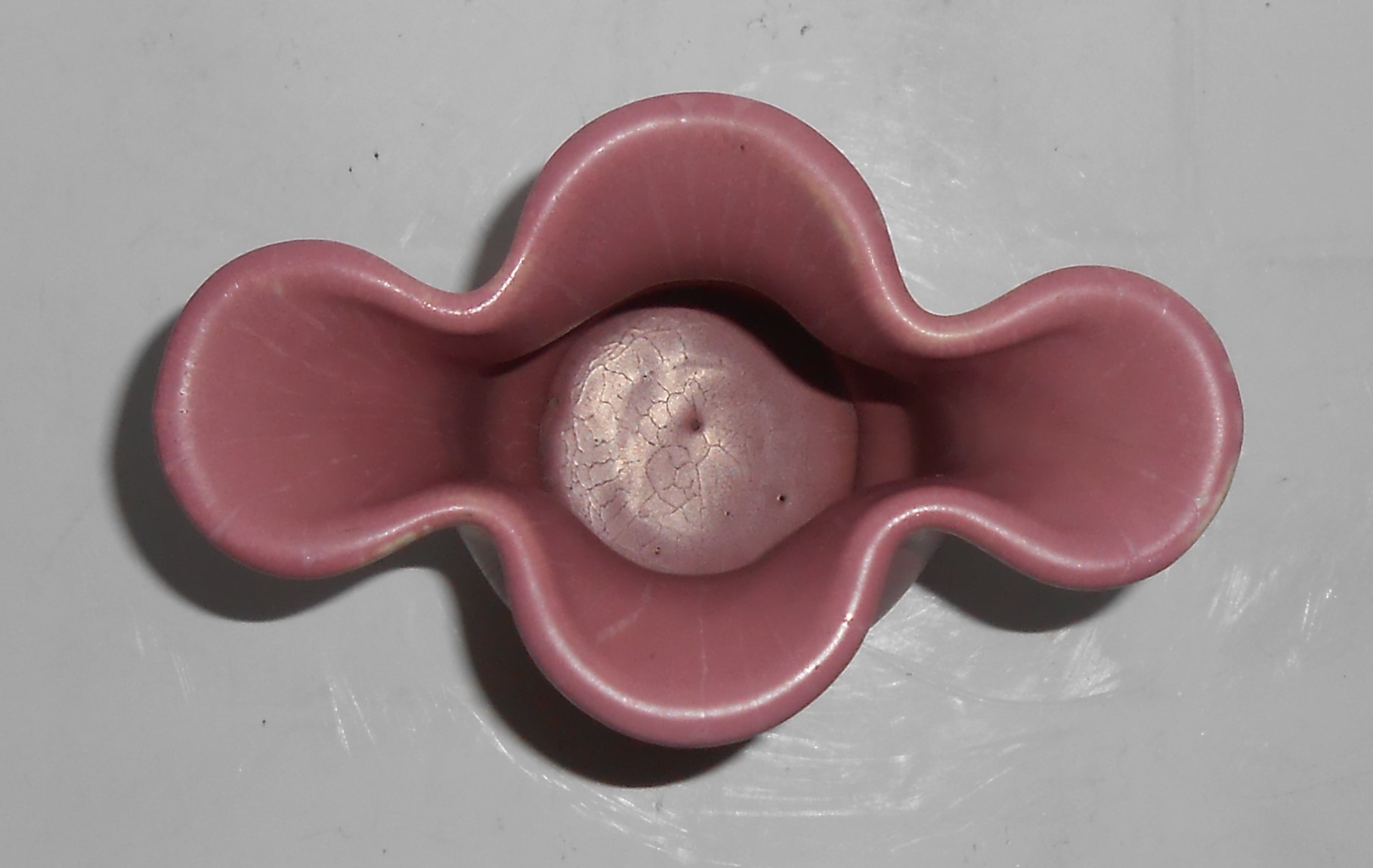 EARLY Camark Art Pottery #562 Matte Rose Wheel Thrown V