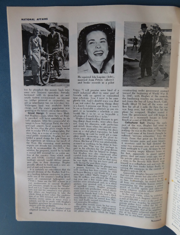Newsweek Magazine January 15, 1968 Howard Hughes Puzzle