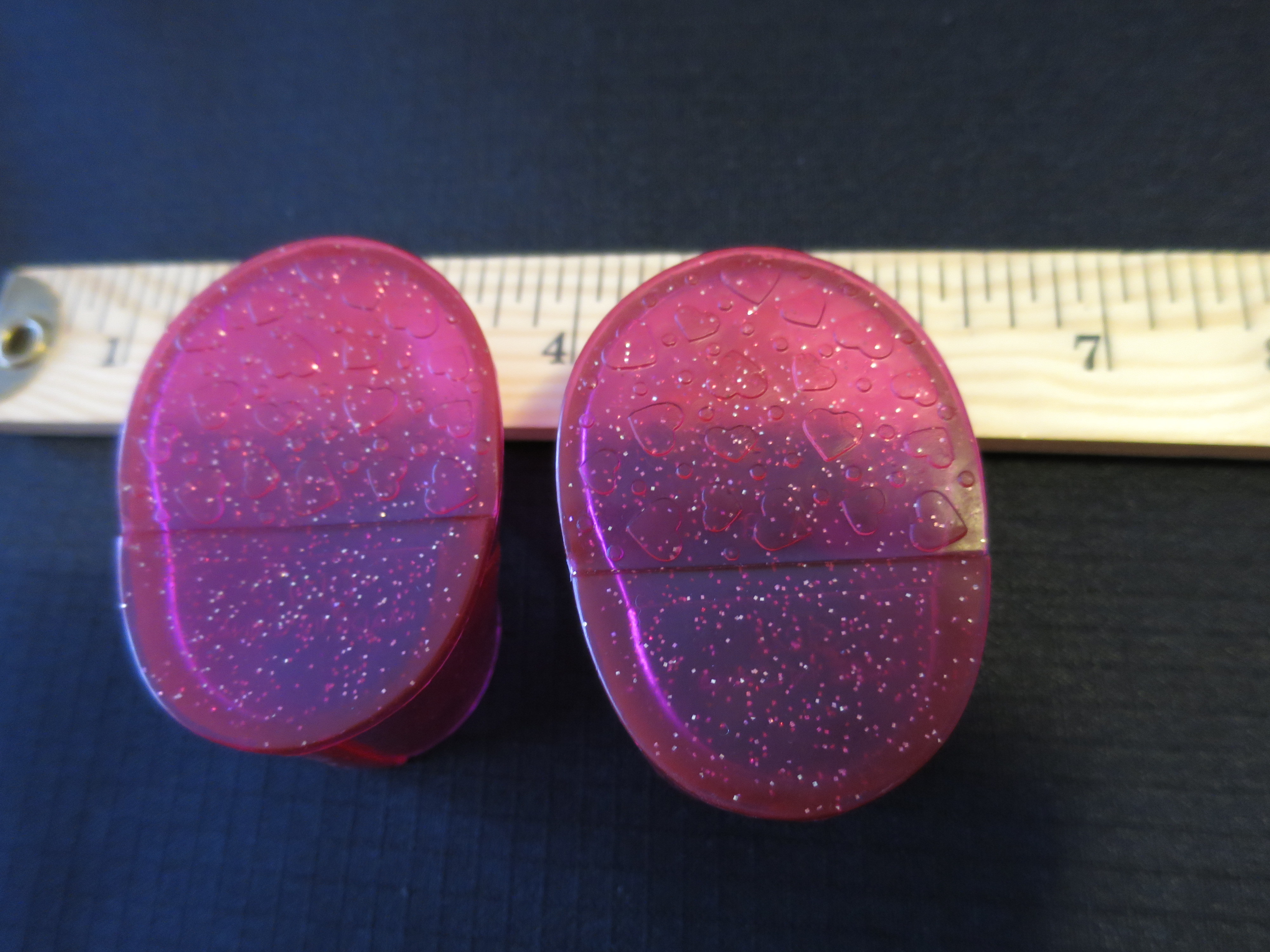 Doll Accessories Doll Shoes Mary Jane Fuchsia Pink with Sparkles